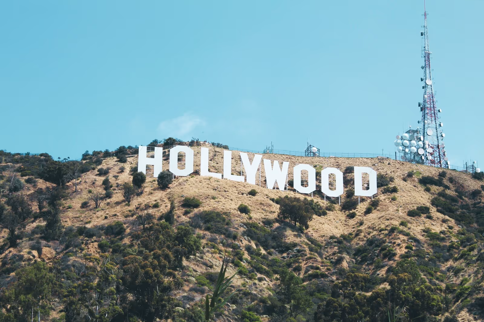 The Hollywood sign.