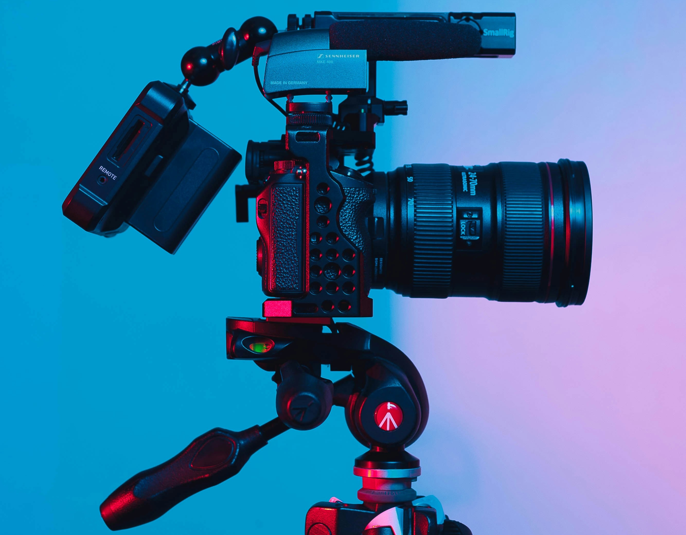 A professional camera.
