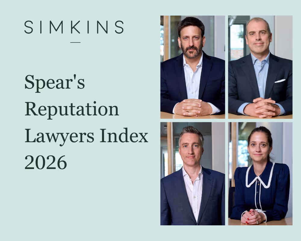 Spear's Reputation Lawyers