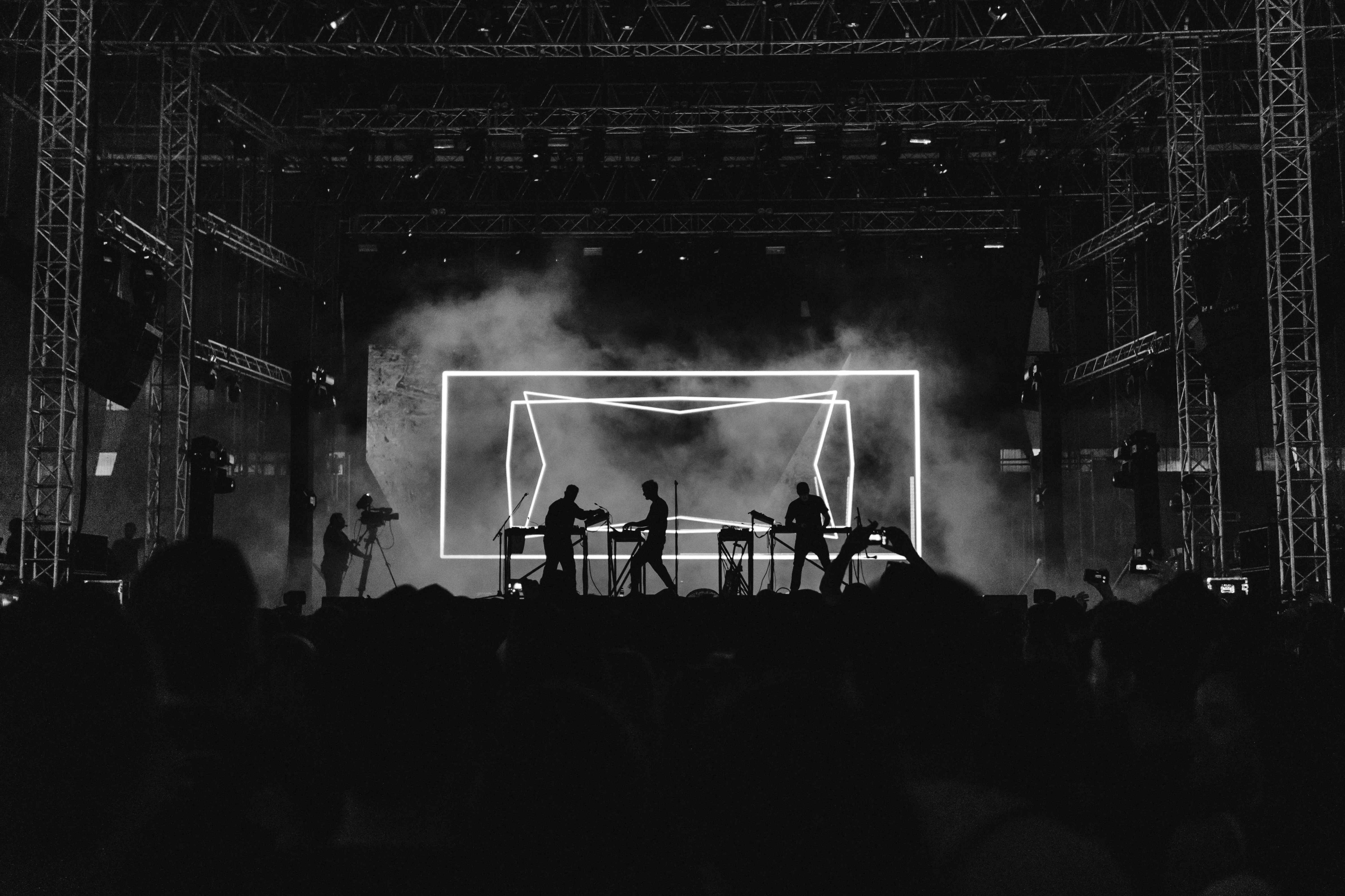 Musicians on stage at concert