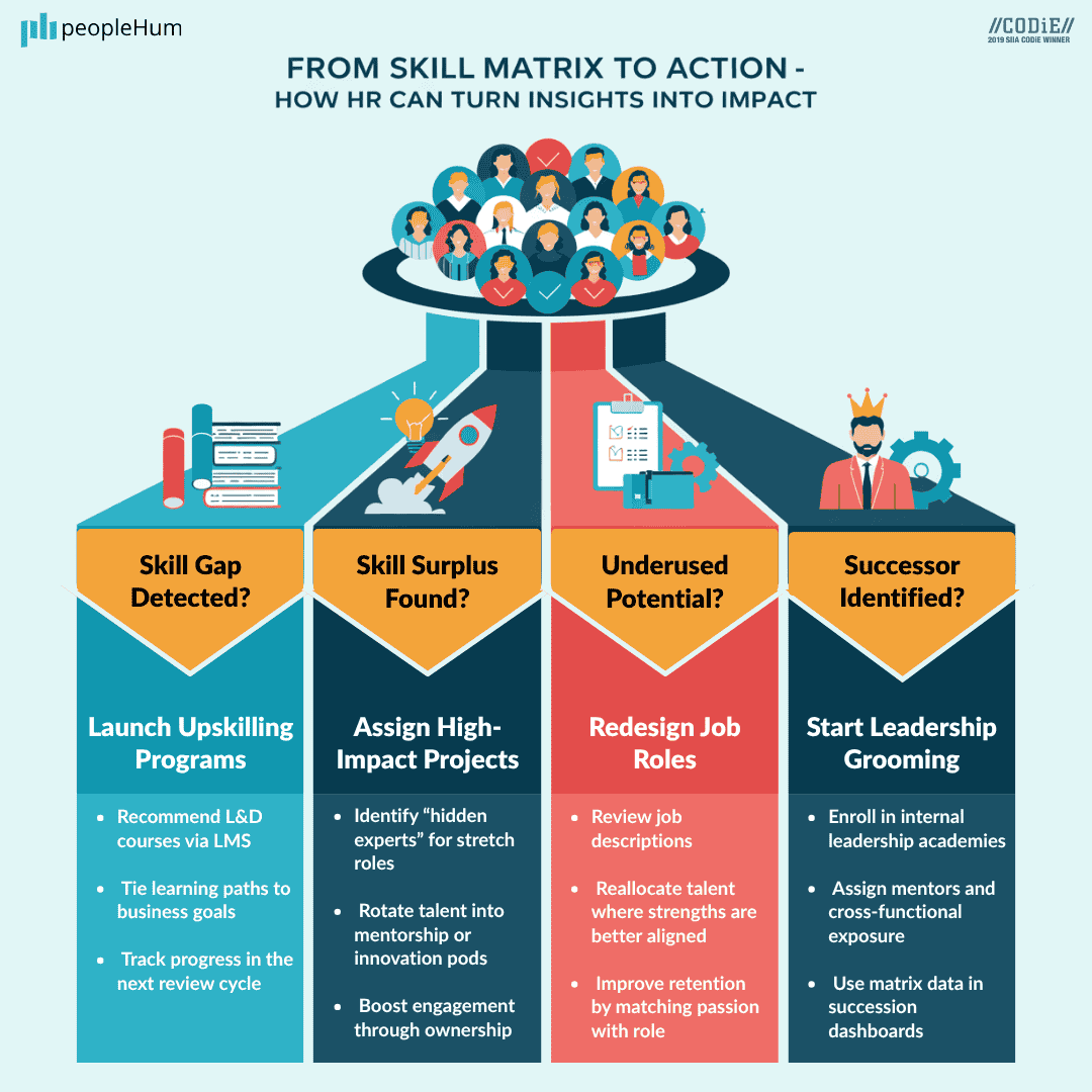 from skill matrix to action (how you can turn insights in to impact ) infographic