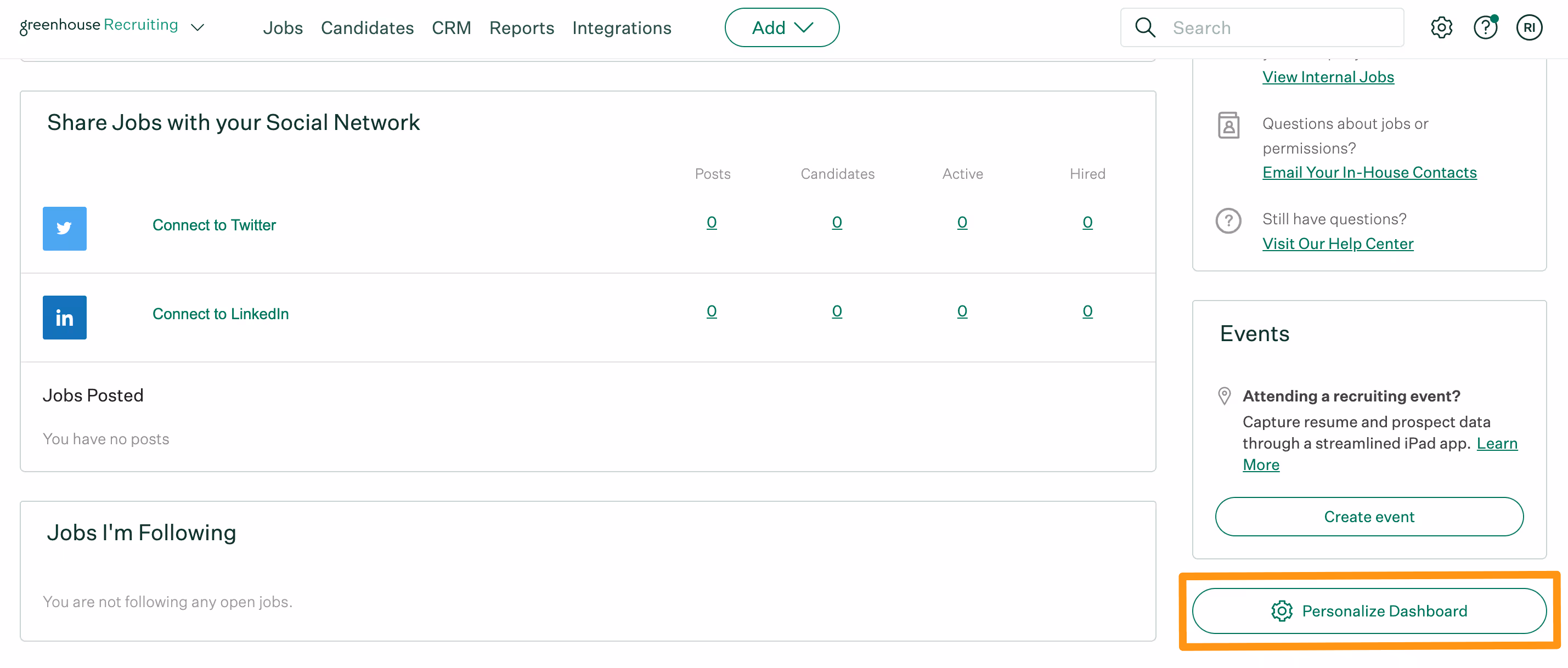 Personalize your Greenhouse Recruiting dashboard – Greenhouse Support