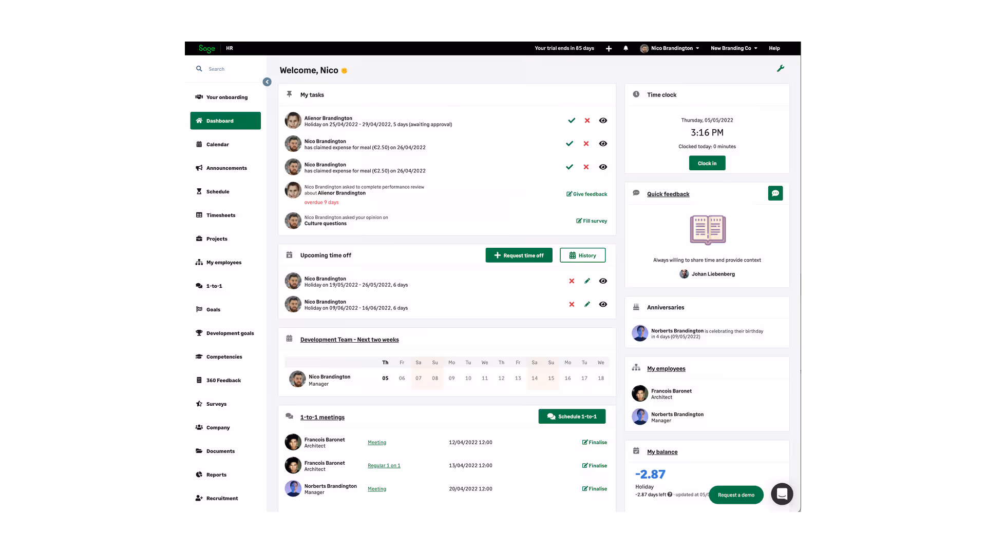 Marketplace - Sage Business Cloud HR - BizAway