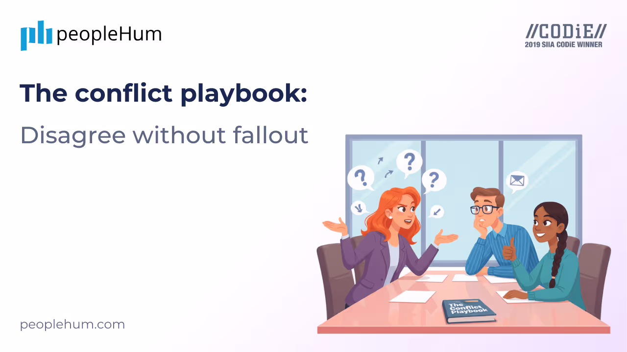 The conflict playbook: Disagree without fallout