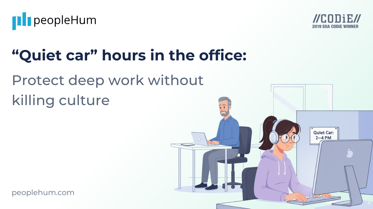 “Quiet car” hours in the office: Protect deep work without killing culture