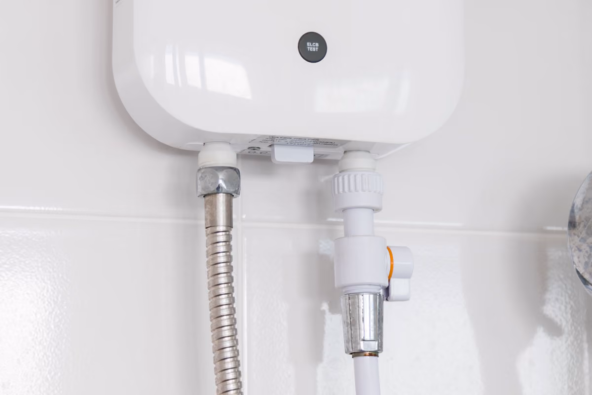 A tankless water heater.