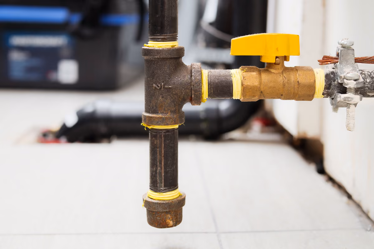 A shut-off valve for natural gas.