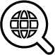 White monitor icon with a rectangular screen and base on a black background.