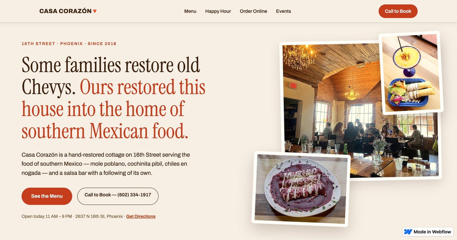 The Converge Story redesign demo of the same homepage