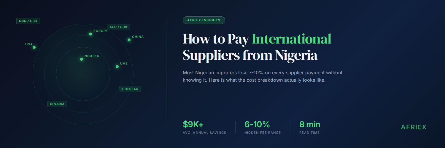 How to pay international suppliers from Nigeria - Nigerian importer guide to cross-border business payments
