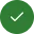 Green circle with a white check mark inside.