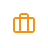 Orange suitcase icon representing business or travel.