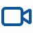 Blue video camera icon