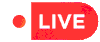 Red live broadcast indicator with a glowing red dot and the word LIVE in white.