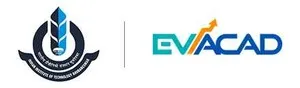 Logos of IIM Kashipur and EVACAD side by side separated by a vertical line.