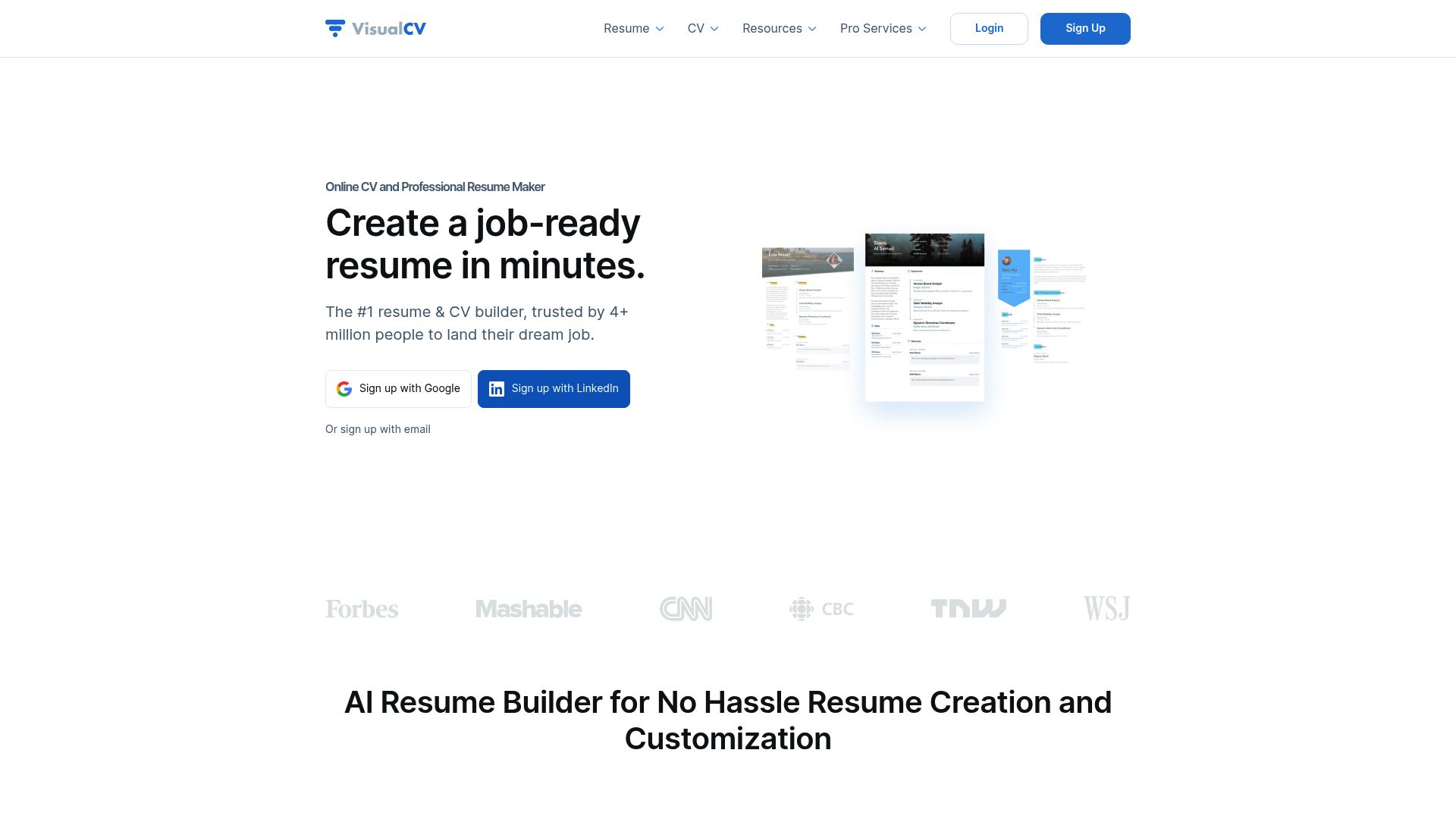 9 Game-Changing AI CV Maker Tools to Try in 2025 - VisualCV