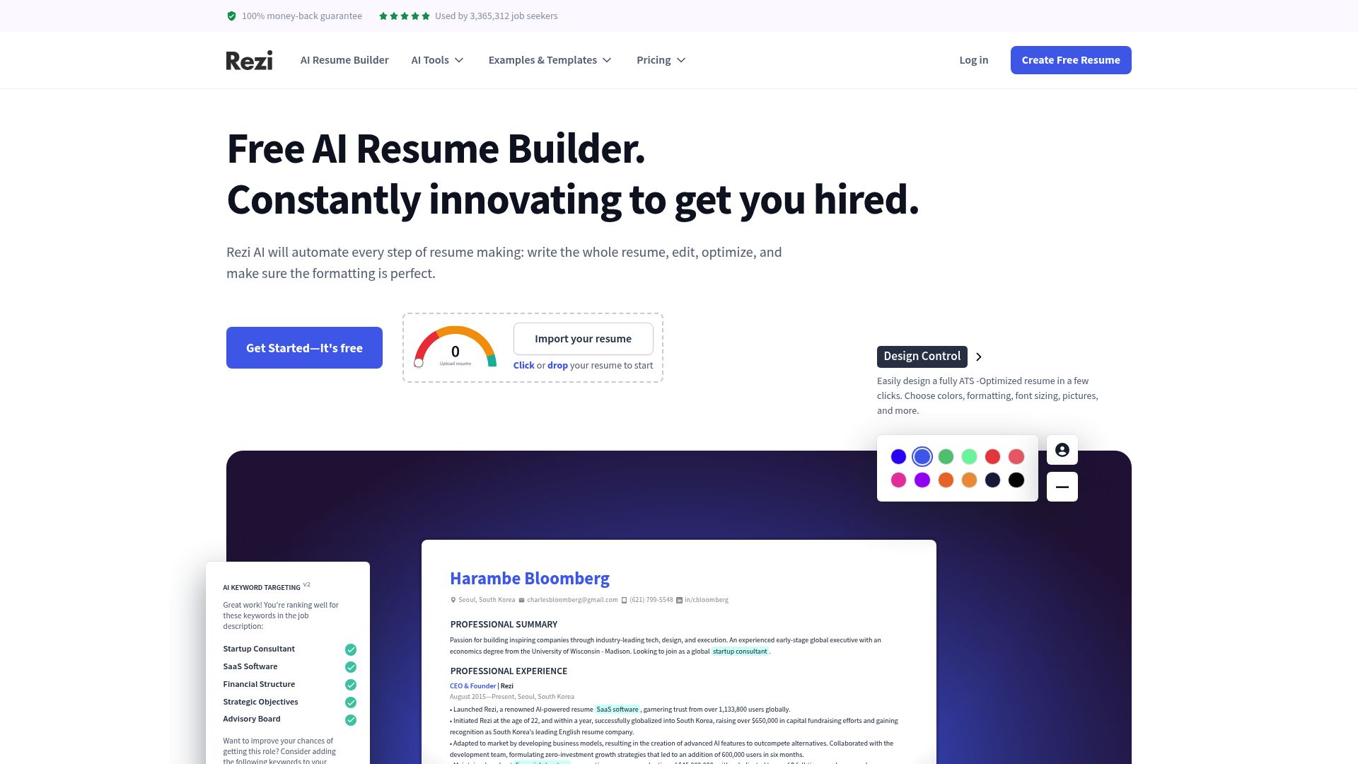 7 Essential AI Based Resume Builder Free Tools for 2025 - Rezi