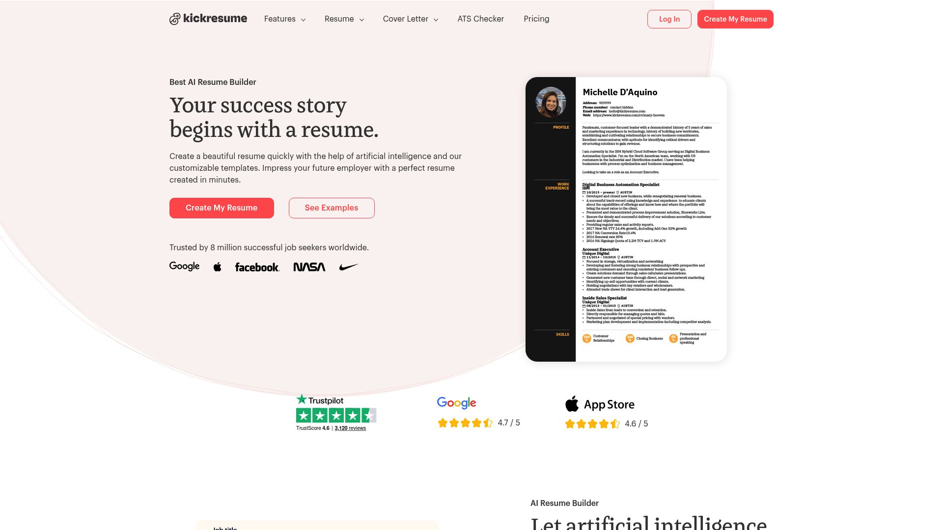 7 Essential AI Based Resume Builder Free Tools for 2025 - Kickresume