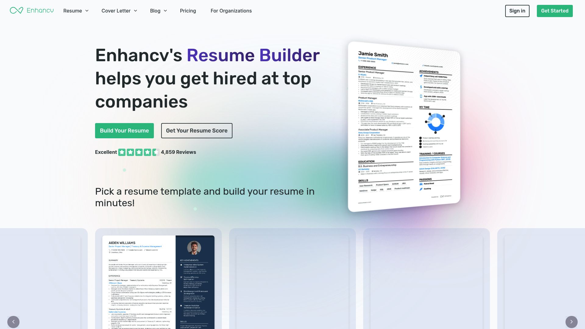 9 Essential Free AI CV Builder Tools for 2025 Success - Enhancv