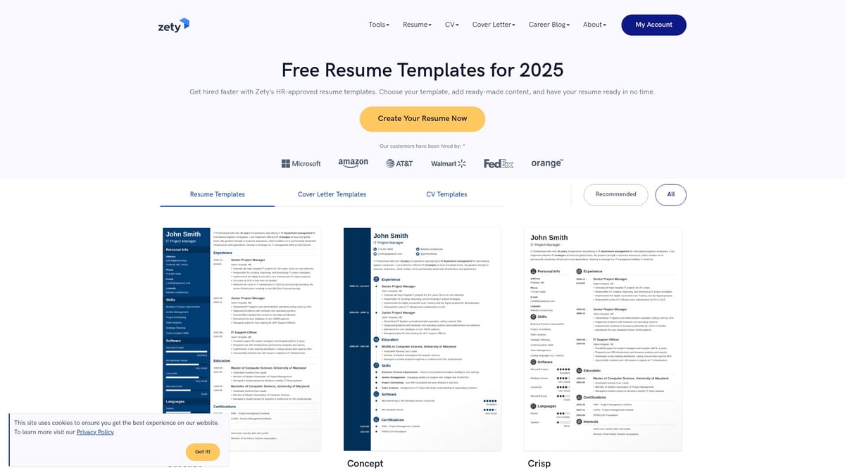 Top 9 Best ATS Friendly Resume Builder Picks for 2025 - Zety