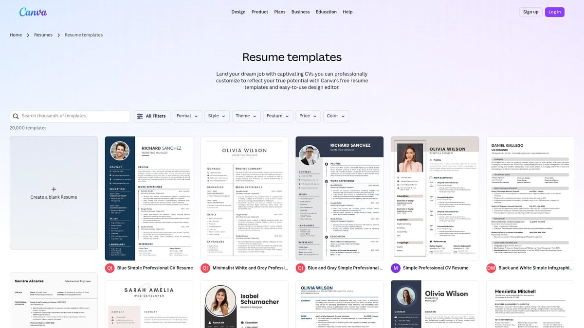 7 Essential Best CV Maker Free Tools for 2025 Success - Canva Resume Builder
