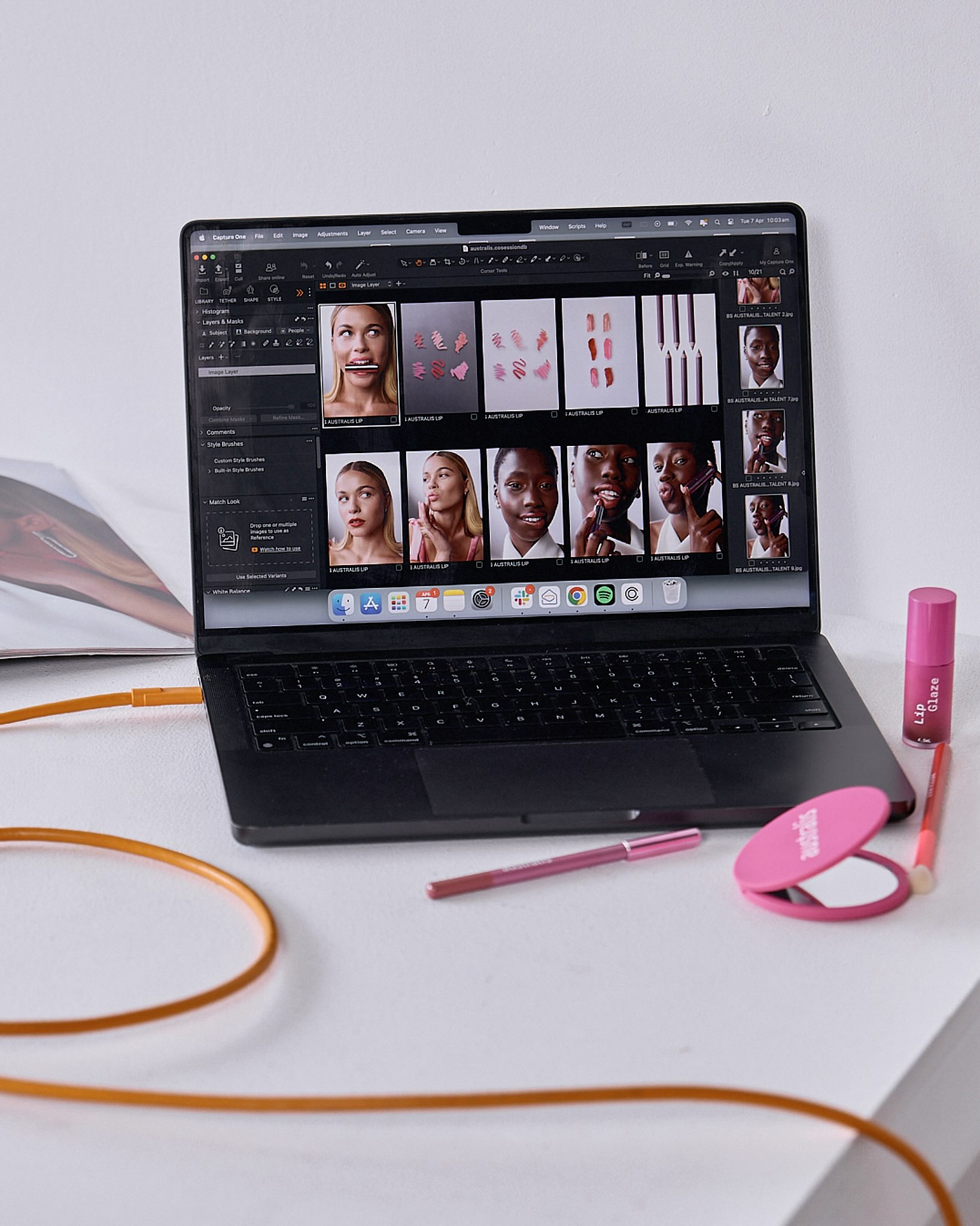 Behind the scenes content editing at Born Social, a Melbourne social media agency