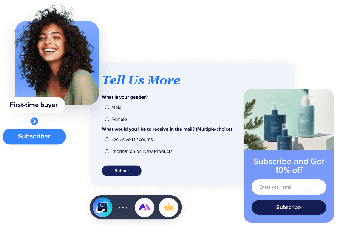 Convert shoppers into subscribers