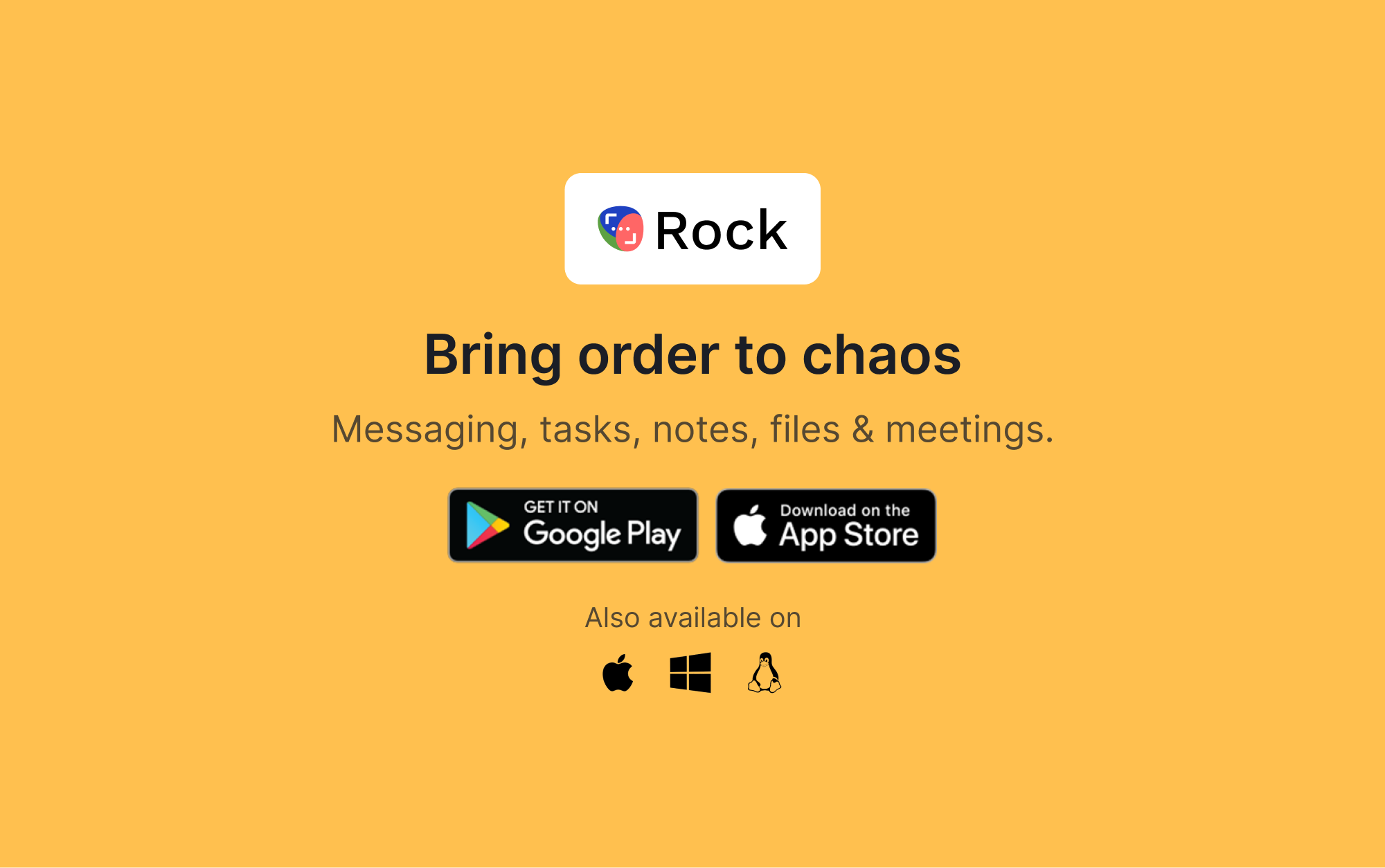 Rock platform for agency teams switching from WhatsApp