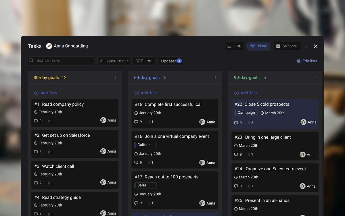 90 day plan template