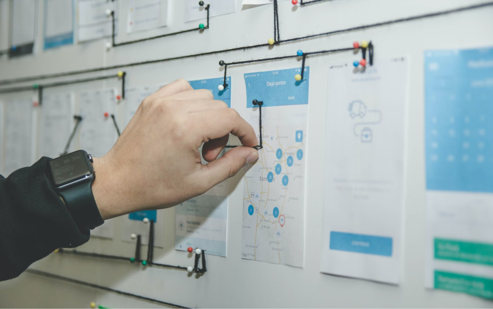 Agency project scope planning on a board