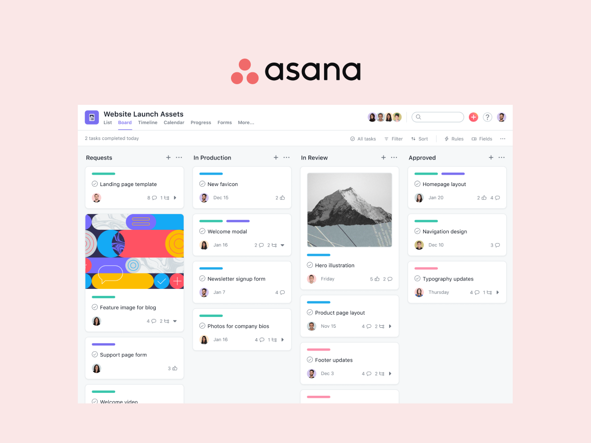 Asana project management tool for remote teams