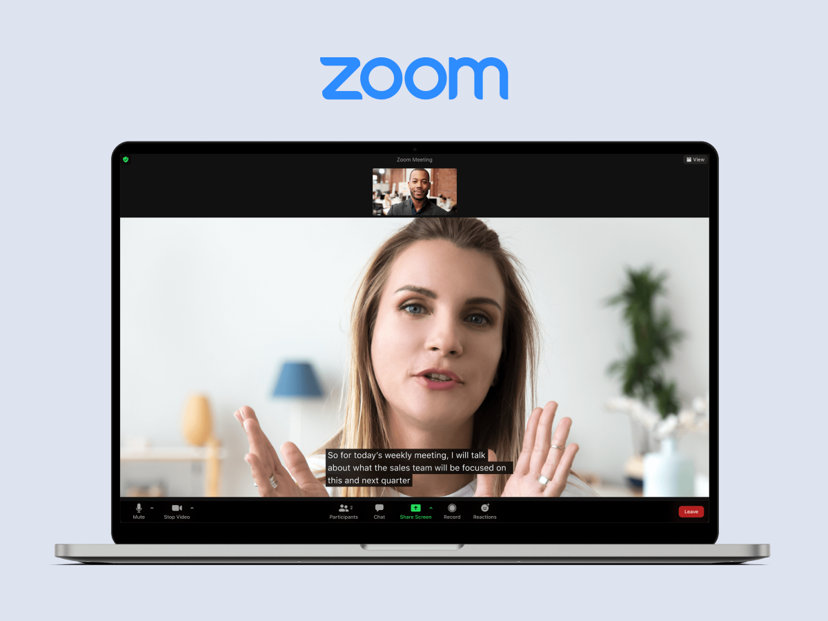 Zoom video conferencing interface showing a team meeting