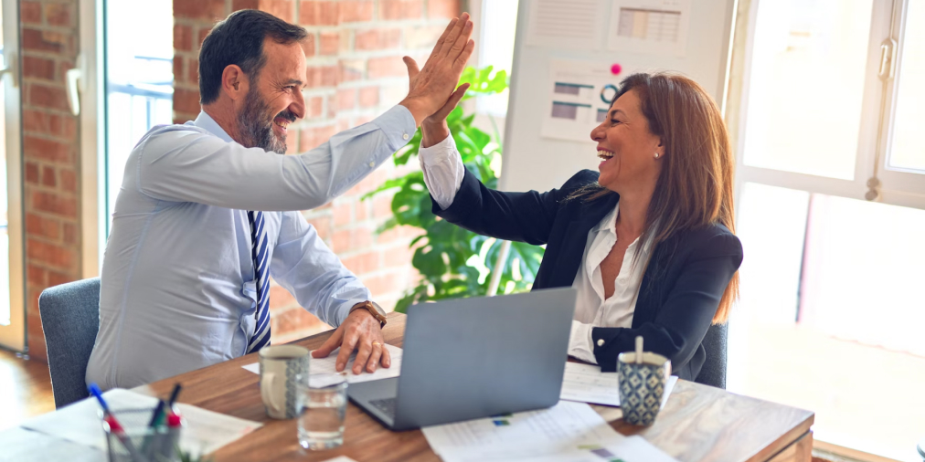 Team meeting across business functions