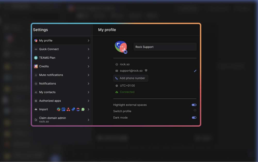 Illustration of personalized customer support conversation on a shared workspace