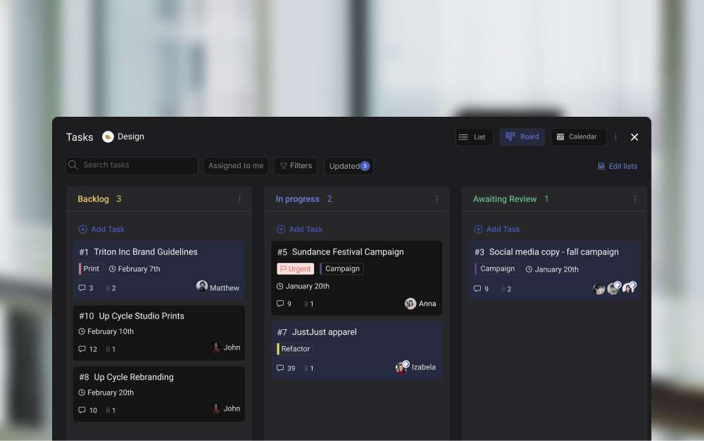 Rock workspace showing marketing operations workflow tools