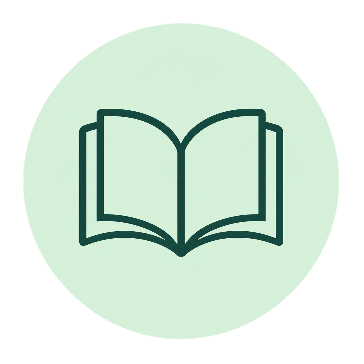 Open book icon representing cannabis education, information and patient resources