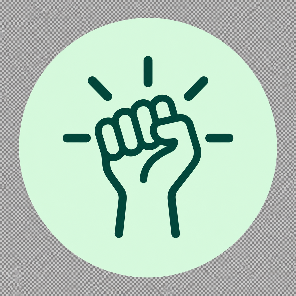 Raised fist icon representing patient advocacy, protection and safe legal cannabis access