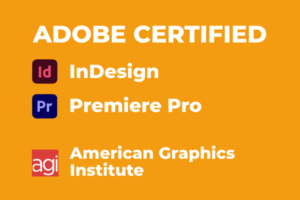 Adobe InDesign and Premiere Pro Certified by American Graphics Institute