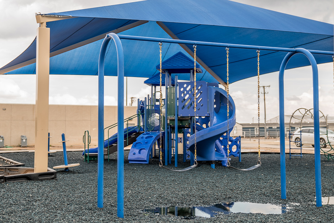 Commercial Sail Shades Over Playground