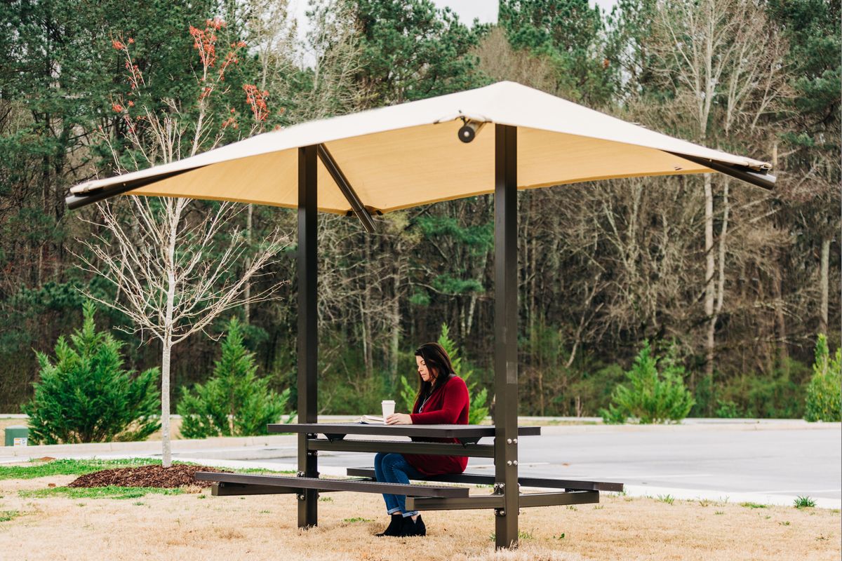 Shaded Bench