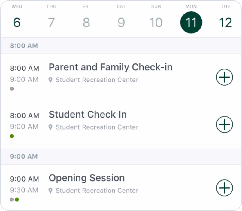 Schedule UI