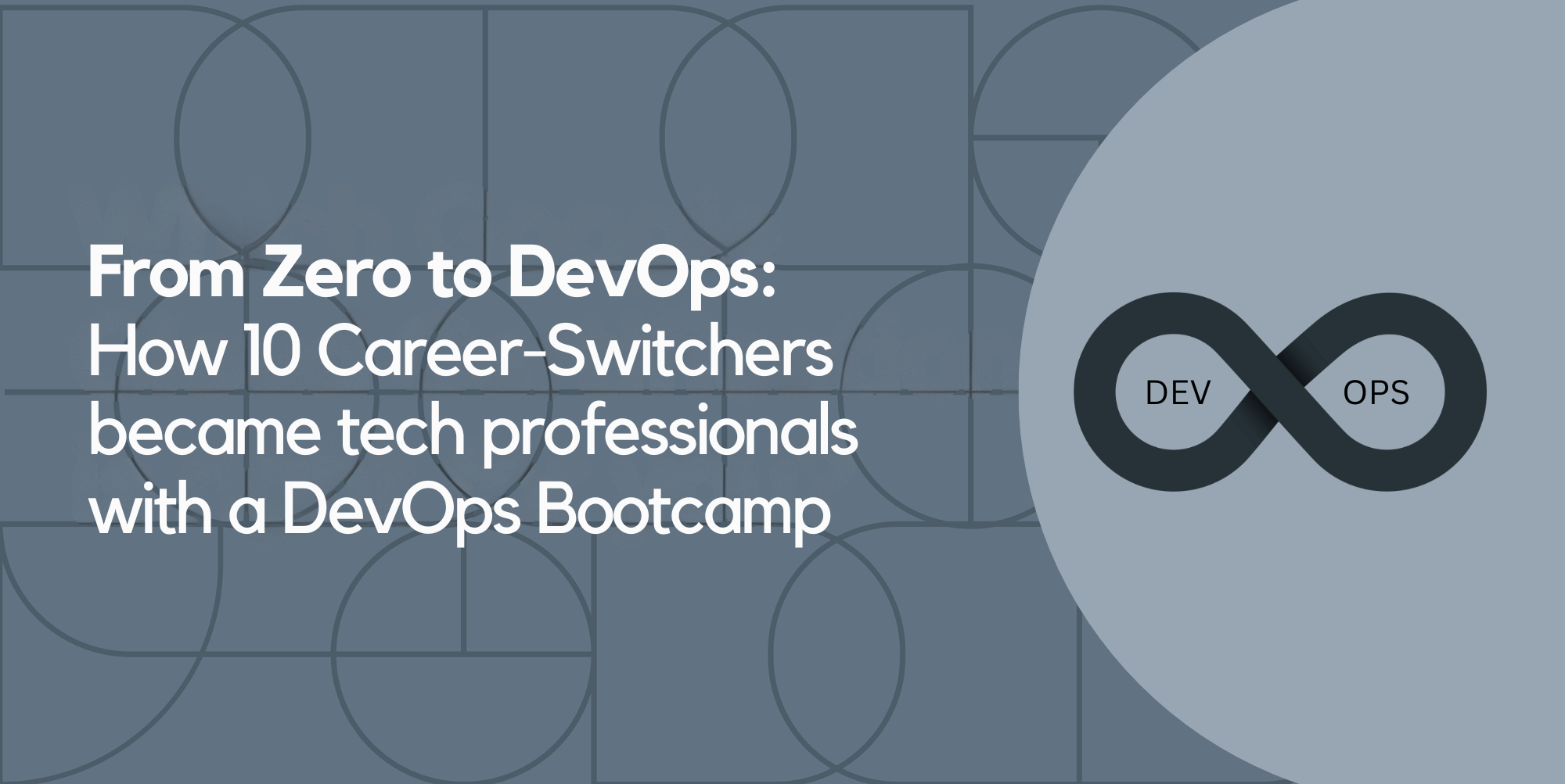 Illustration of career switchers completing DevOps Labs with containers, CI/CD, and cloud tools