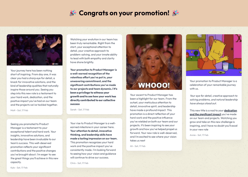 Wrenly AI #39 s Recognition Board is a Kudoboard Free Alternative