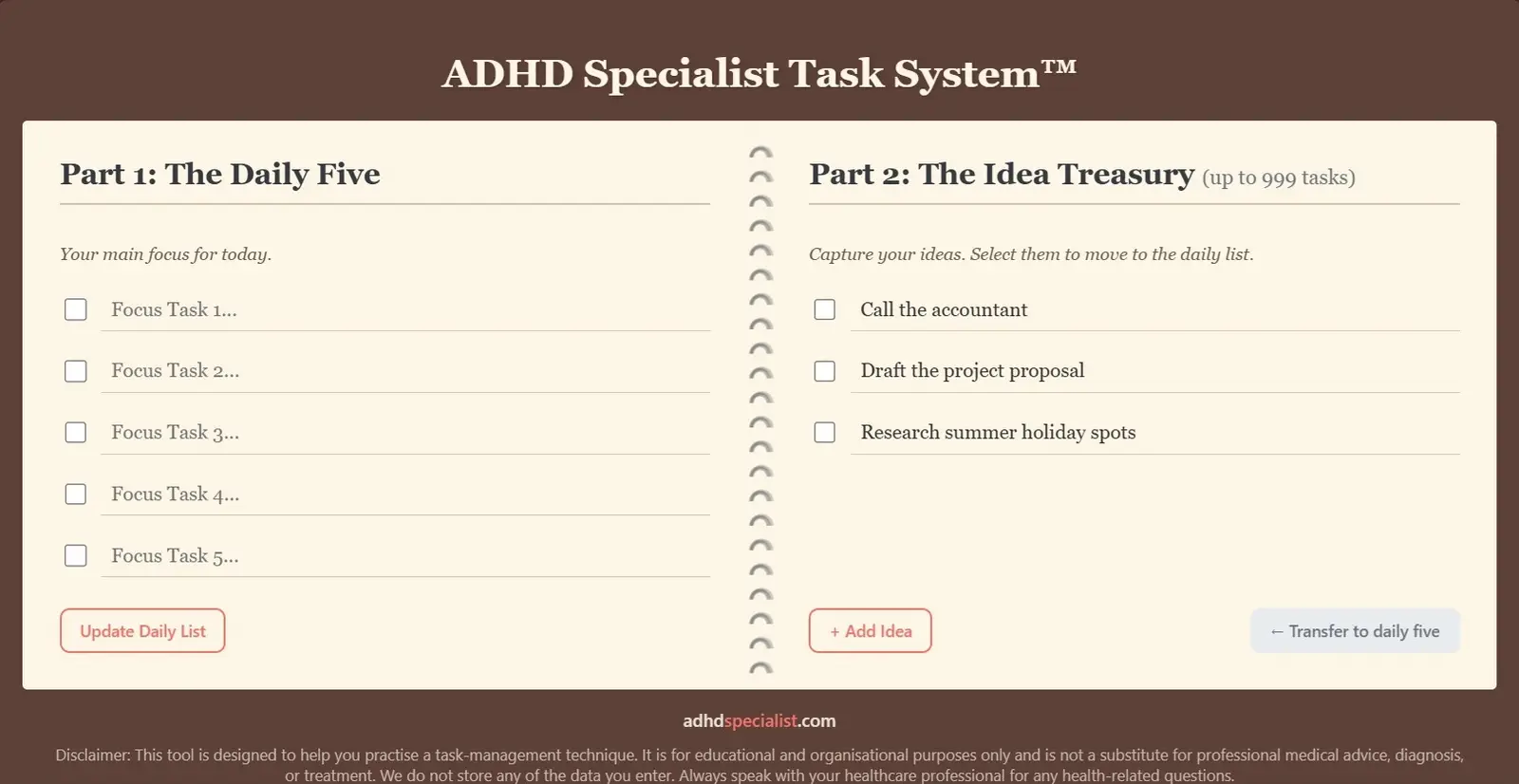 The ADHD Specialist Task System™: Sustainable To-Do List