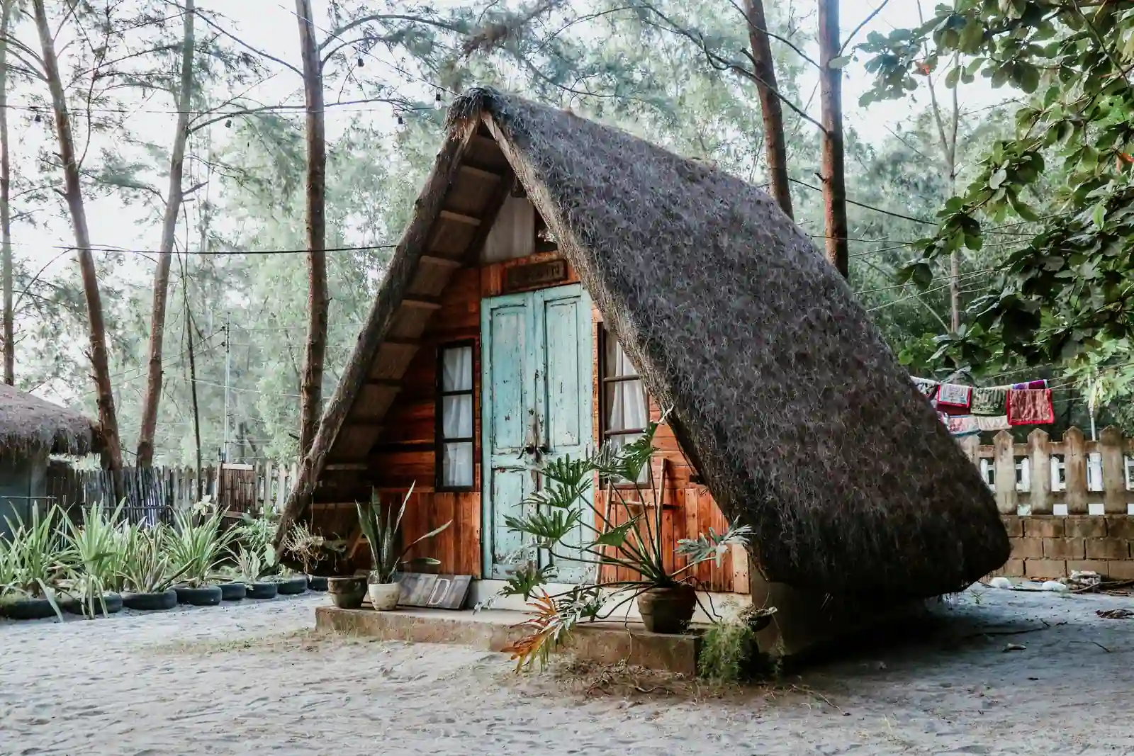 Picture of a small off grid house suggesting privacy.