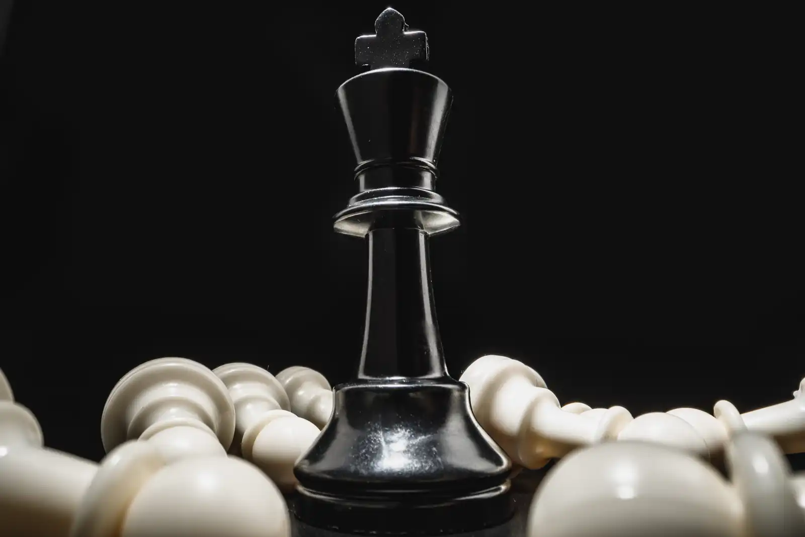 picture of a king piece part of a chess set suggesting dominance and quality