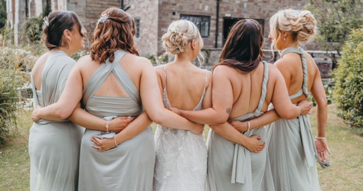 bridesmaid dresses midlands Maria High Neck Embroidered Bridesmaids Dress