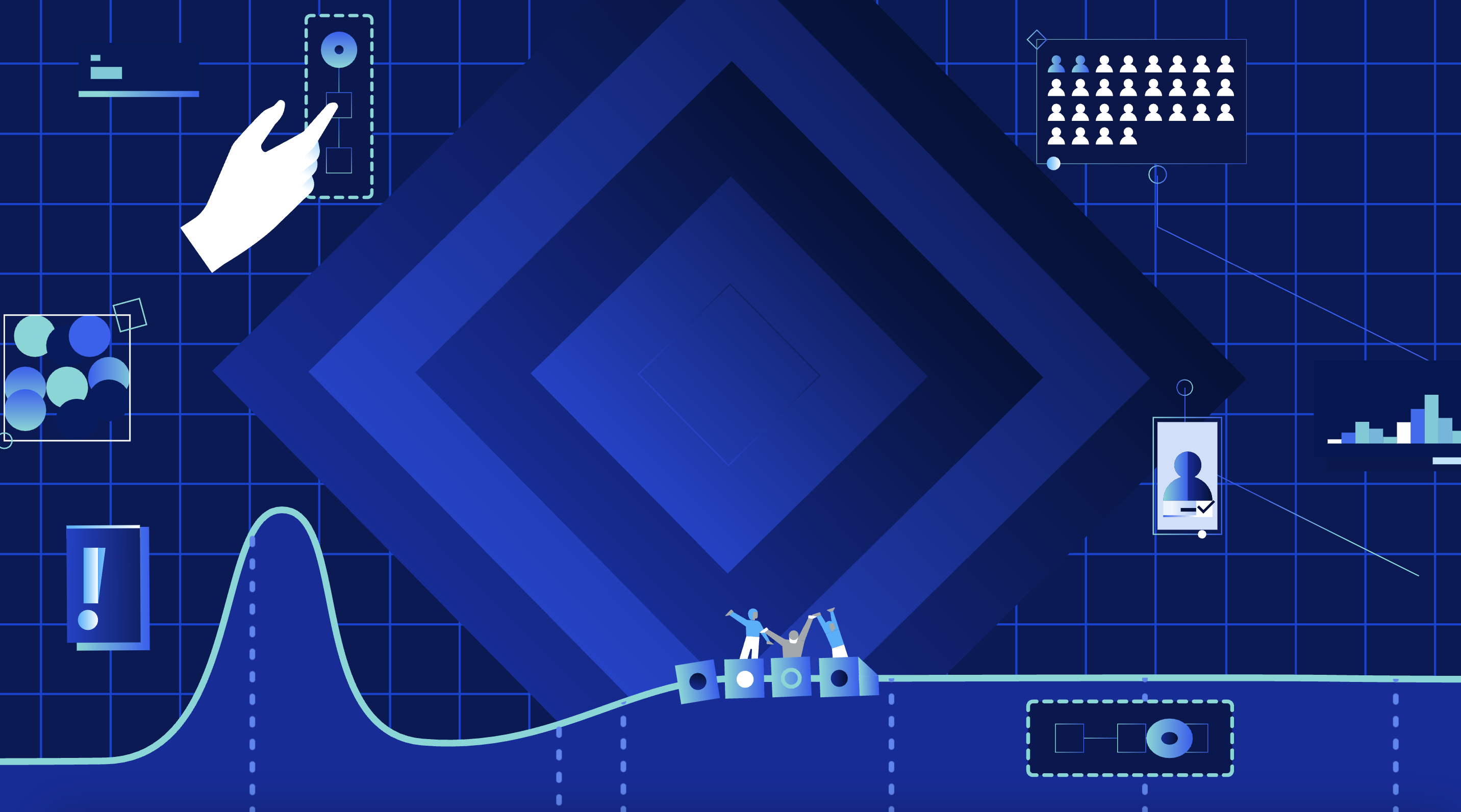 IBM data storytelling with interactive Rive animations featured on The Economist showcasing technology and AI innovation