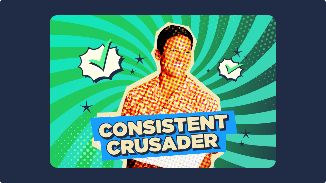 Custom illustrated character designs for HGV Super Squad showing diverse team members as comic book heroes