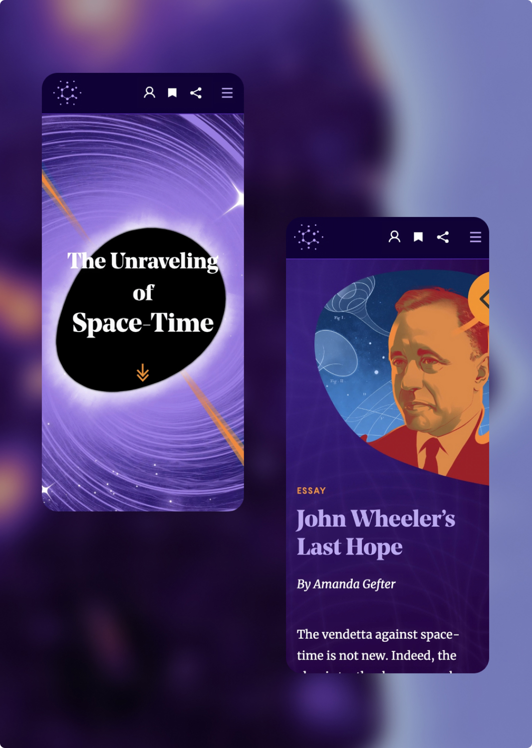 Quanta Magazine The Unraveling of Space-Time mobile display